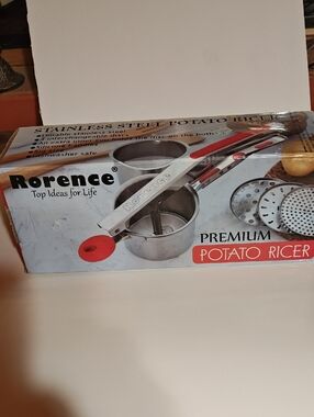 Rorence Premium Potato Ricer - Red & Stainless Steel